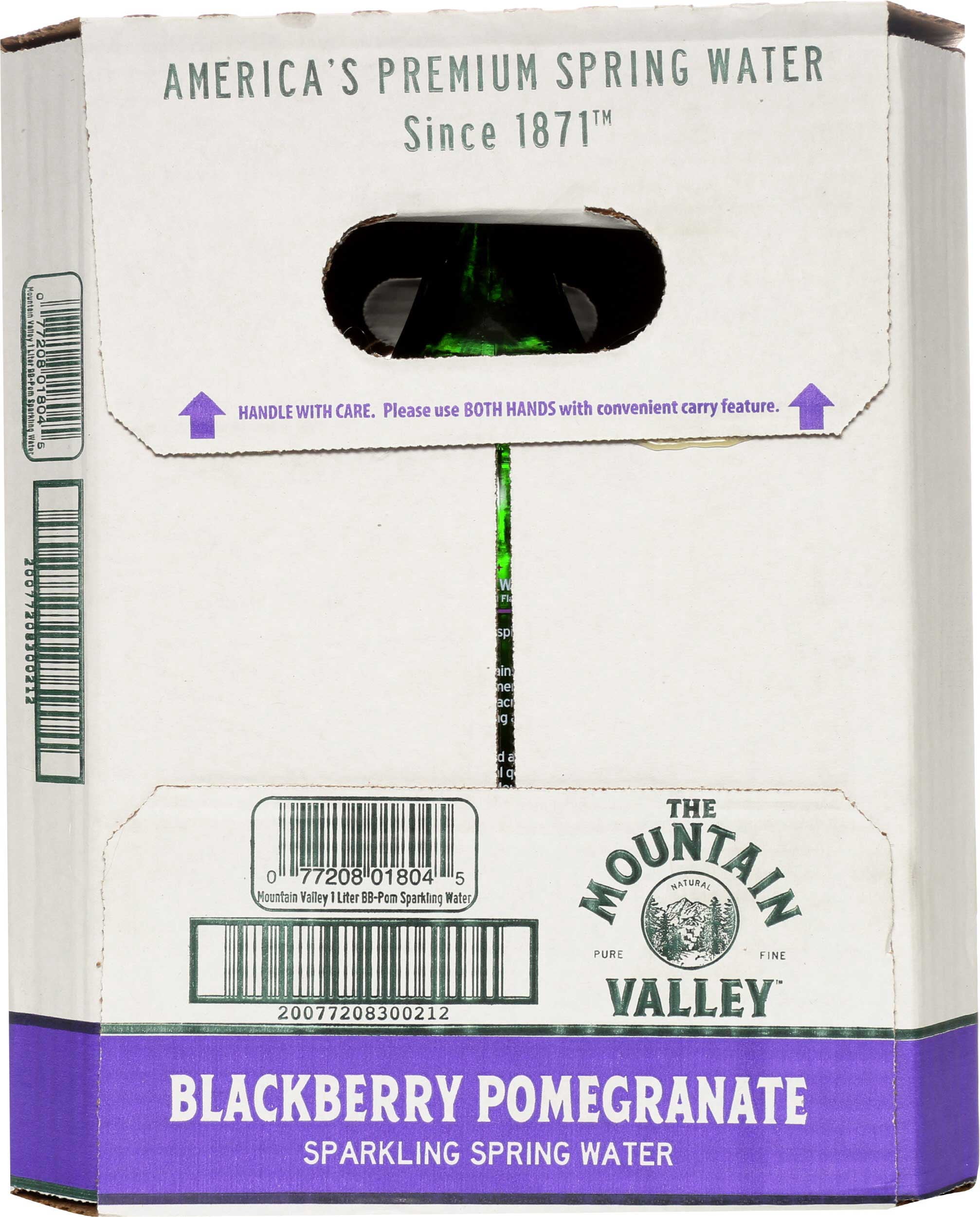 The Mountain Valley Blackberry Pomegranate Sparkling Water, 1 Liter -- 12 per case