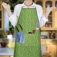 thumbnail image 5 of Green Bigfoot Pattern Apron-Garden Aprons for Women with Pockets-Cotton Linen Waterproof Kitchen Cooking Gardening Aprons Adjustable for Kitchen,Cooking,BBQ and Salon 33x27 Inch, 5 of 5