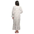 thumbnail image 4 of Moomaya WoMen's Printed Cotton Sailor Collar Sleepwear Button Down Nightdress, 4 of 5