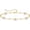 Pearl Flower Bracelet, variant on Gold Pearl Beaded Bracelet for Women, 14K Gold Plated Jewelry Set With Paperclip Link Chain, Trendy Stack Bracelets