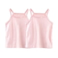 thumbnail image 3 of Teylalorva Cotton Underwear for Girls Square Neck Sleeveless Comfort Breathable Casual Summer Soft Tank Tops 2PC Pink Size 0T, 3 of 10