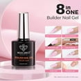 thumbnail image 6 of modelones Builder Nail Gel, 8-in-One Baby Pink Builder, Pastel Pink Rubber Base Gel Polish, LED Lamp Cured Color Base Hardener Apex Building Strengthener Extension for DIY Salon Girls Home, 6 of 9
