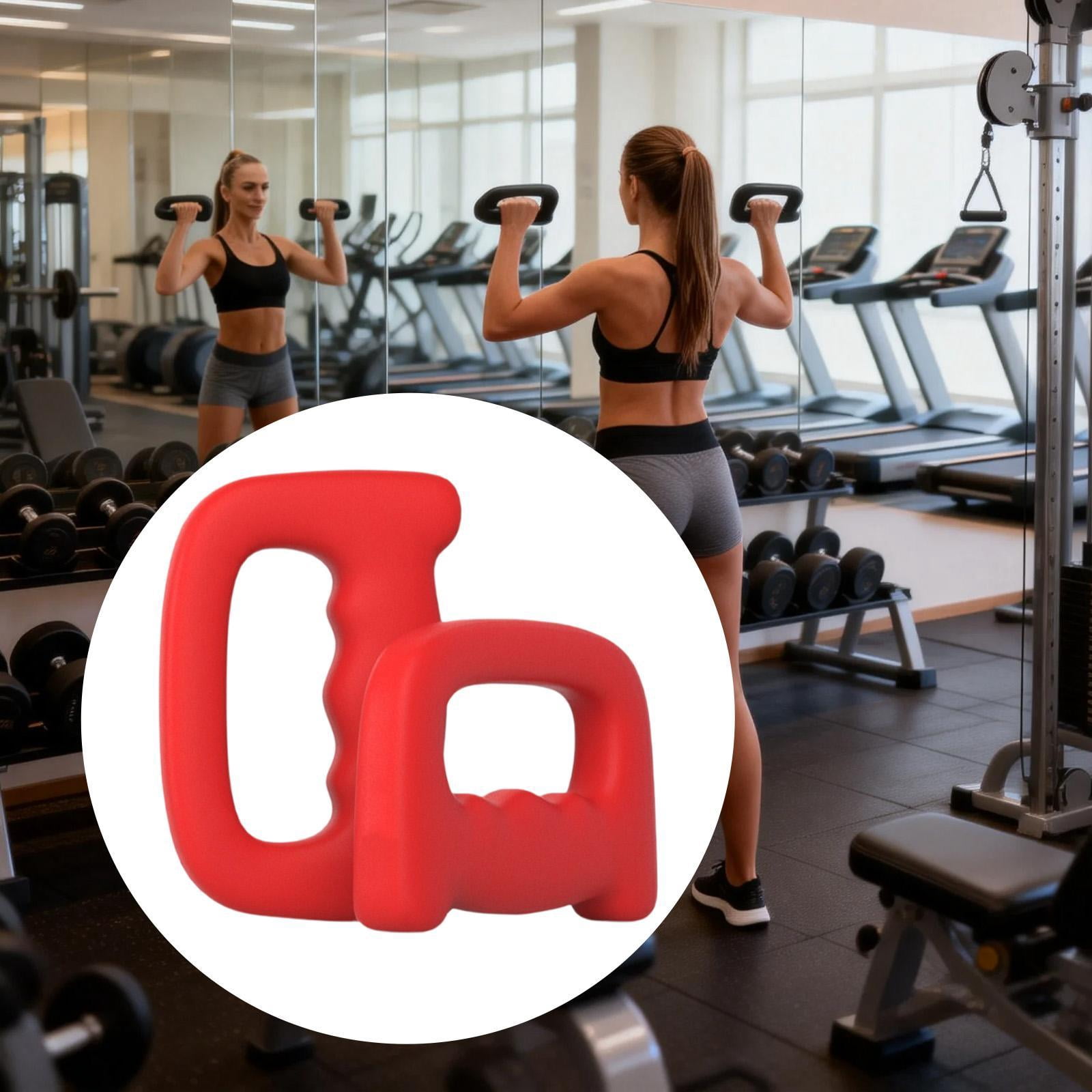Dualoai 2Pcs Dumbbells Dumbbells Set Nonslip Ergonomic Hand Weights for Cardio Exercise Red 1KG