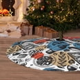 thumbnail image 6 of Yiaed French Food Print Christmas Tree Skirt , Tree SkirtsTree Mat for Christmas Winter Holiday Indoor Decorations-30", 6 of 7
