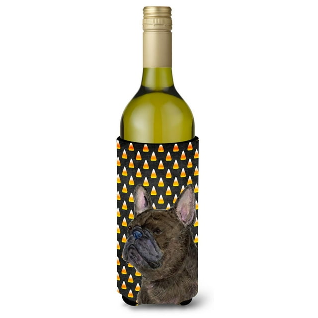 Bulldog Francés Retrato De Halloween Botella De Vino Aislador De Bebidas Aislador De Bebidas Hugger Ss4312Literk