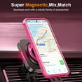 thumbnail image 3 of Allytechgroup Samsung Galaxy S25 Case Magnetic, Compatible with Magsafe & Car Mount Adjustable Stand Ring Holder Heavy Duty Shockproof Anti-Scratch Matte Phone Case for Samsung Galaxy S25, Rose, 3 of 7