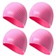 thumbnail image 1 of Capa Baño Natación Silicona 4 Piezas Impermeable para Corto/largo () Rosa, 1 of 9
