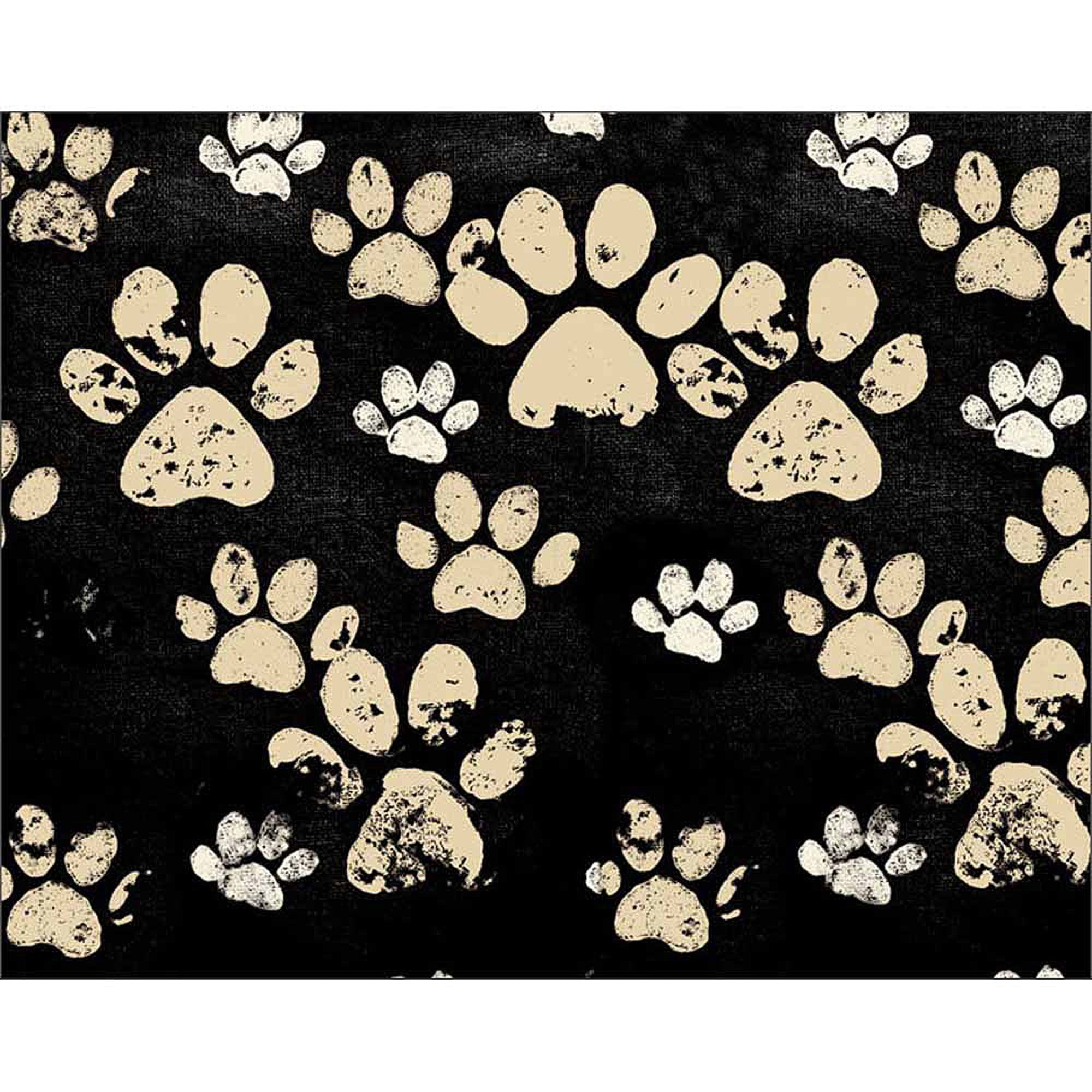 Distressed Paw Print Dog Cat Animal Pet Texture Painting Black Tan Canvas Art by Pied Piper Creative - Walmart.com