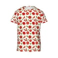 thumbnail image 6 of Honeii Fresh Red Tomato Print Youth Short Sleeve T-Shirt,Boys Athletic Shirt,Quick Dry Short Sleeve Performance Moisture Wicking T Shirt, 6 of 6