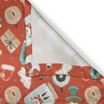 thumbnail image 6 of Ambesonne Christmas Valance & Curtain, Snowman Santa Cookies, 55"x30", Vermilion Ecru Turquoise, 6 of 7