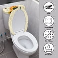 thumbnail image 3 of HELLHERO Stylish Lid Cover Set for Toilet Elastic Bottom Fits All Toilet Shapes for Gift, Sunflower & Bee, 3 of 8