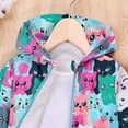 thumbnail image 6 of TFEOQRY Children Girls Winter Hooded Plush Jacket Fashionable Thick Printed Zipper Cotton Clothes Cotton Clothes Green, 6 of 8
