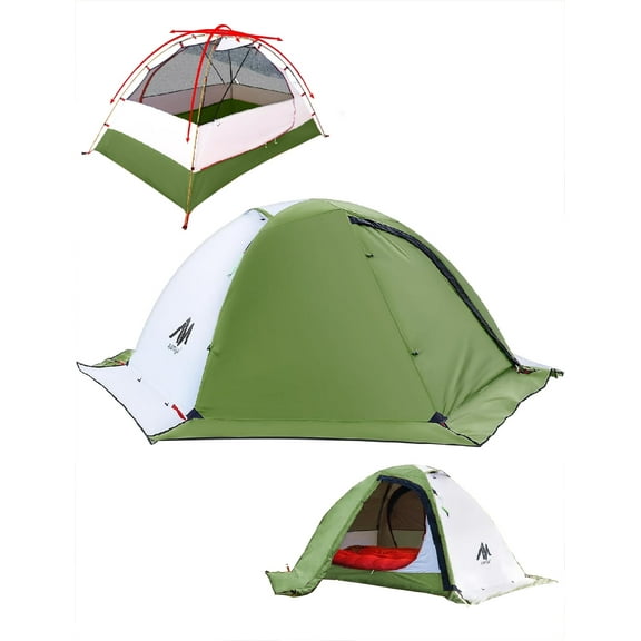IC ICLOVER 4 Season Backpacking Tent for 2 Person Ultralight Waterproof All Weather Double Layer Camping Tents for Backpacker Outdoor Hiking Survival - Green