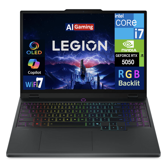 Lenovo Legion 5i AI-Powered Gaming Laptop 15.1in 165Hz OLED 2.5K 500 nits (Intel i7-14700HX, GeForce RTX 5050 8GB 440 AI TOPS, 16GB DDR5, 1TB SSD, 24-Zone RGB KB, Win 11 Home)