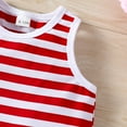 thumbnail image 6 of LNMQLPDBS Unisex Baby Short Sets Sleeveless Striped Summer Vest Tank Top & Shorts 2pcs Casual Outfits Toddler Gym Shorts Baby Girl Loose Soft Breathable Clothes for Sun Day Red 9-12 Months, 6 of 9