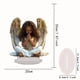 thumbnail image 3 of Ángel rezando alado con borde dorado, adorno de mesa acrílico | Decoración de escritorio de 10 cm con base protectora | Decoración espiritual para el hogar y la oficina, 3 of 5