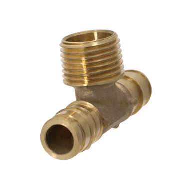 2 Pcs XFITTING Pex A 1/2 Inch x Pex A 1/2 Inch x 1/2 Inch Male NPT Tee, Pex A Male NPT Tee, 29-6-1=2XX