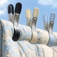 thumbnail image 5 of Large Beach Towel Clips for Beach Chairs, Towel Holder for Beach Chair Pool Chair on Cruise, Heavy Duty Clothes Pins, Beach Chair Clips to Beach Accessories Must Haves, 1Pc(Black,4.7x2"), 5 of 7
