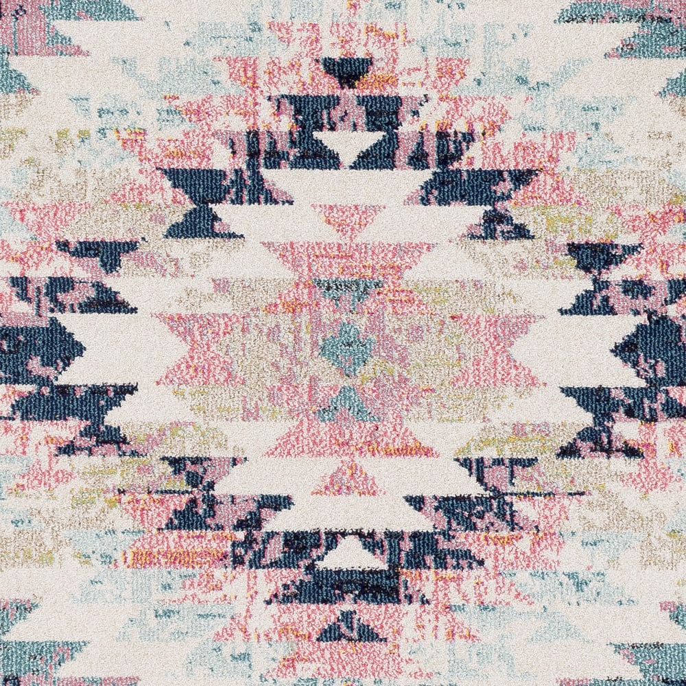 Livabliss Area Rugs for Living Room, 4x6 Anika Rustic White Rug, Bedroom Dining Room Home Decor Stain Resistant Carpet (3'11" x 5'7")