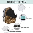 thumbnail image 4 of Leopard Print Backpack for School,Cute School Bag,Schoolbag with Adjustable Shoulder Straps & Padded Back,15.3"x11"x7.1"., 4 of 6