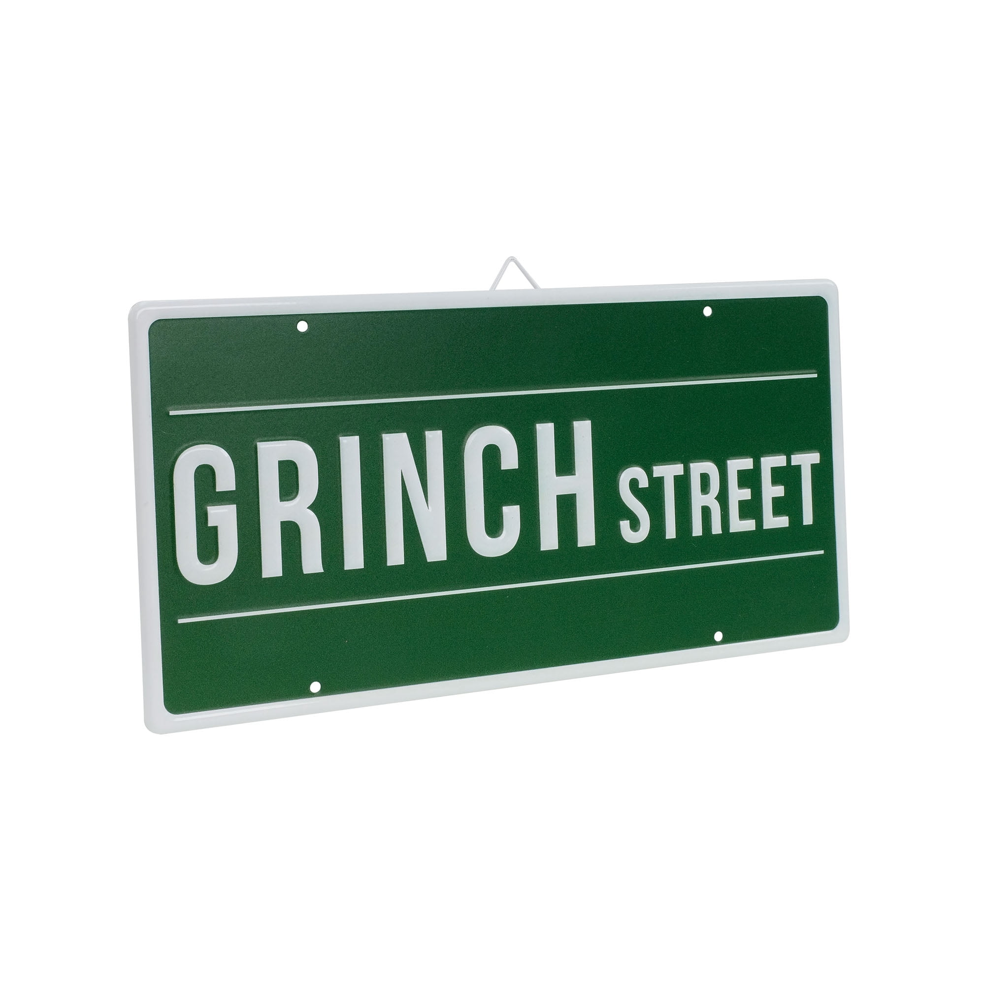 Grinch 12 x 6 Inch Metal License Plate Sign — Holiday Accent for Grinch Street Fans