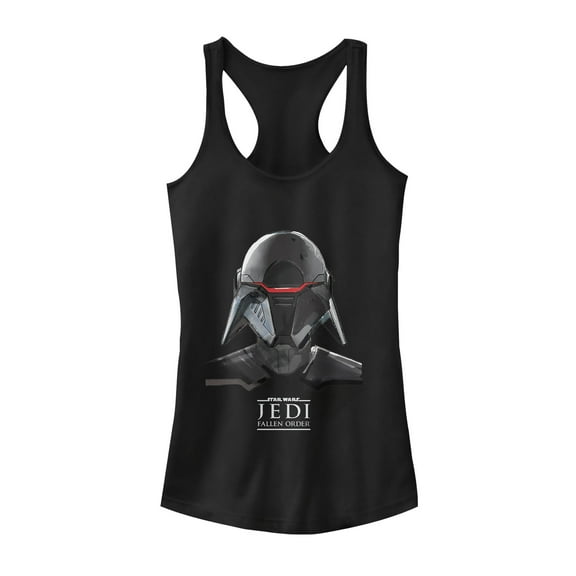 Junior's Star Wars Jedi: Fallen Order Second Sister Mask Racerback Tank Top Black X Small