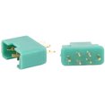 thumbnail image 3 of Par de conectores de 6 pines y 40 A chapados en oro de 24 quilates para coches y cuadricópteros RC (verde), 3 of 8