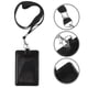 thumbnail image 3 of Porta credencial vertical de cuero con cordón desmontable y clip giratorio (negro), 3 of 6