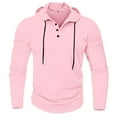 thumbnail image 2 of BSDJILFG Sweatshirt Men Long Sleeve Pullover T-Shirt Hooded Coats Solid Color Casual Drawstring Blouse S-3XL, 2 of 4