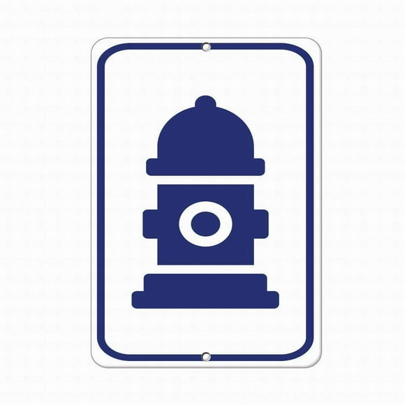 Size: 16" x 12" Fire Hydrant Symbol Hazard Sign Fire Sign Safety Sign Tin Sign