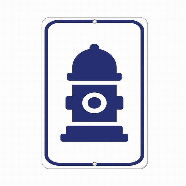 Symbole de Borne d'Incendie Panneau de Danger Panneau d'Incendie Panneau de Sécurité Panneau en Tôle 12x8 Pouces