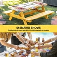 thumbnail image 6 of Spring Groundhog Table Cloths for 4 Foot Rectangle Tables, Watercolor Sunflower Botanical Butterfly Patio Waterproof Elastic Fitted Tablecloths, Washable Rectangular Table Cover for Camping, 6 of 8