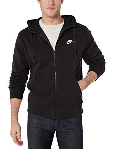 mens nike zip up hoodie black