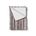 thumbnail image 2 of Geometric Soft Flannel Fleece Throw Blanket, Vertical Lines Torn Paper Shred Edge Striped Pattern, Cozy Plush for Indoor and Outdoor Use, 50" x 60", Chestnut Brown Mauve, by Ambesonne, 2 of 6