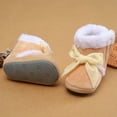thumbnail image 3 of 0-18M Baby Girls Bow Snow Boots Non Slip Soft Sole Toddler First Walker Winter Warm Crib Shoes, 3 of 11
