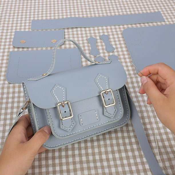 Bolso de mano para mujer DIY Kit de materiales para hacer bolsos de cuero hechos a mano Bolso bandolera para mujer Accesorios hechos a mano Juego completo de herramientas para hacer carteras de Walmar...