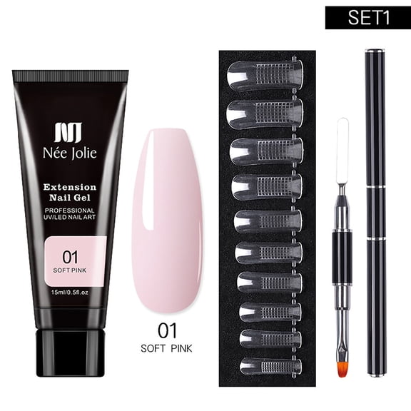 Solid Extension Gel Set, 3-Piece #1 - 15Ml Nail Extension Gel Kit with Uv Art Tools, Sets & Kits Easter Mother'S Day Nail Makeup Organizers