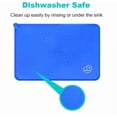 thumbnail image 5 of Silicone Waterproof Dog Cat Pet Feeding Mats, Non Slip, Easy Clean Pet Dog Cat Bowl Mats Placemat (28" x 24") Navy Blue, 5 of 6