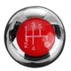 thumbnail image 3 of 5 Speed Gear Shift Knob Shift mission Lever Knob Manual for Fiat 500 2012-2018 Chrome+Red 55344, 3 of 5