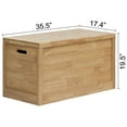 thumbnail image 6 of eHemco Heavy-duty Solid Hardwood Blanket Chest, Storage Trunk, 35.5 by 17.4 by 19.5 Inches, Natural, 6 of 7