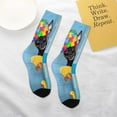 thumbnail image 4 of Uemuo Prague Ratter Dog in Bathtub Printed Kids Boys Socks Seamless Crew Socks Crazy Funny Athletic Sport Socks for Children, 4 of 6