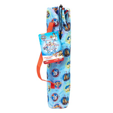 Paw Patrol Portable Fold N Go Chair with Carry Bag for Kids, Great for Soccer, Camping and most Outdoor and Indoor Activities