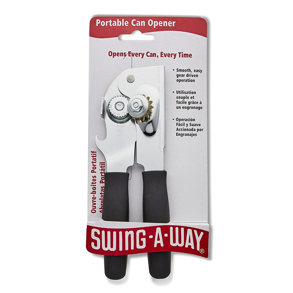 Swing-A-Way Can Opener Red 407RD Portable Can Opener, Polished Chrome