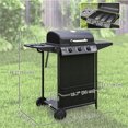 thumbnail image 3 of Outsunny 3+1 Burner Propane Gas BBQ Grill, Portable Gas Grill, Black, 3 of 10