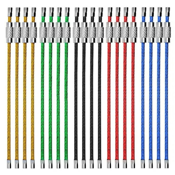 Llaveros de alambre de acero cuerda de cable flexible 5 colores llaveros colgantes para colgar etiqueta de identificación de equipaje 20 piezas seitruly AP1308-00B