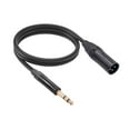 thumbnail image 1 of Runquan 6.35 to XLR Cable Adapter Cable Zinc Alloy Microphone Audio Cable Audio Line 1M, 1 of 6