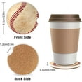 thumbnail image 6 of HPINK-T Vintage Baseball Ceramic Cup Holders Car Coasters for Women/Men,Floral Absorbent Drink Cup Car Holder Coasters with A Finger Notch 2.56" Pack of 2, 6 of 8
