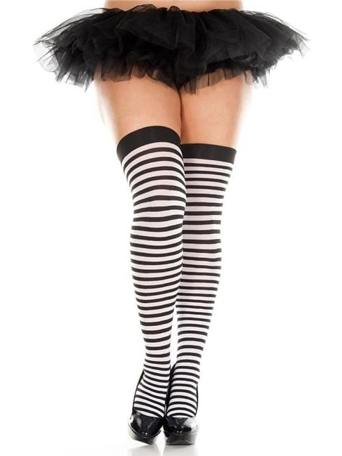 Plus Size Striped Thigh Highs Plus Size Striped Thigh Highs