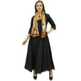 thumbnail image 5 of Bimba Flared Pom-Poms Cotton Black Kurta Anarkali Classic Dress With Scarf-16, 5 of 7