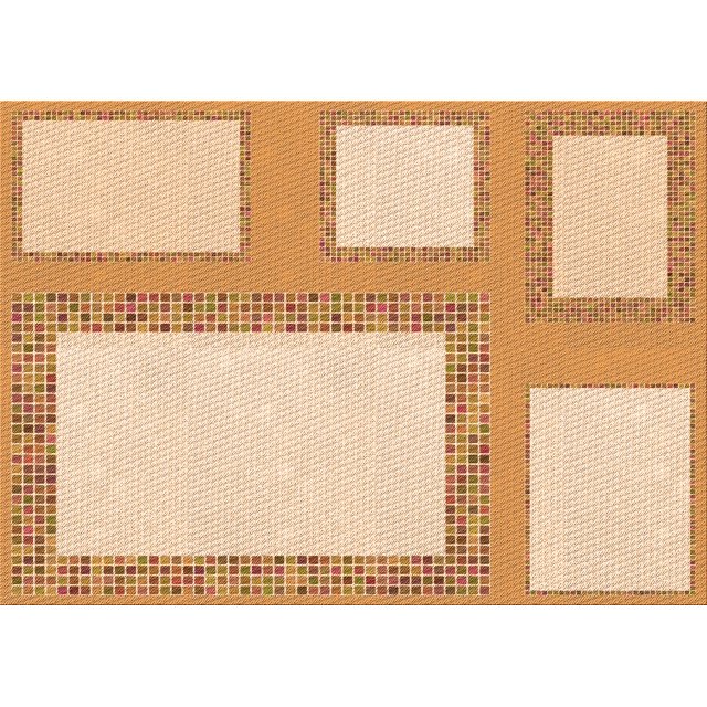 Ahgly Company Machine Washable Indoor Rectangle Transitional Khaki Gold Area Rugs, 7' x 10'